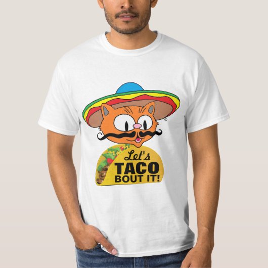 タコについて語ろう！面白いタコスダブリューシャツ Tシャツ (正面)