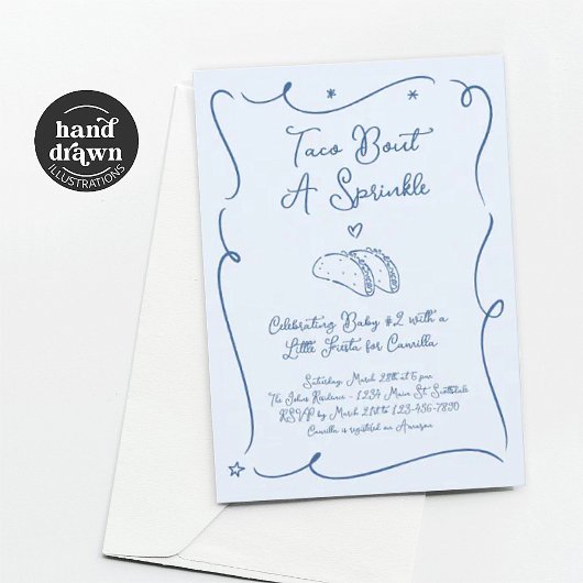 タコについて赤ちゃんシャワーの招待状 招待状