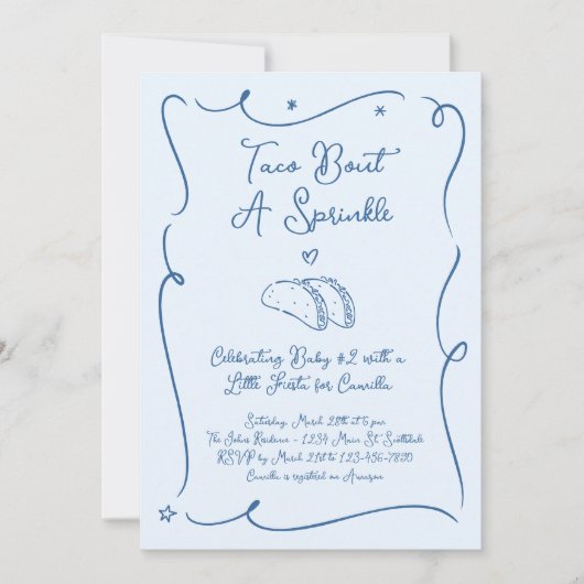 タコについて赤ちゃんシャワーの招待状 招待状 (正面)