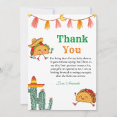 タコについて赤ちゃん タコ ベイビーシャワー 感謝カード 招待状 (正面)