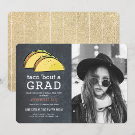 タコについてGRAD写真ゴールドバーチャル卒業式 招待状