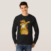 タコに乗ったサングラスでダビングする猫 Tシャツ (正面フル)