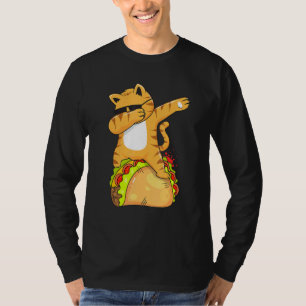 タコに乗ったサングラスでダビングする猫 Tシャツ