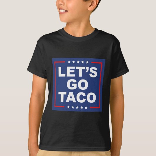 タコに行こう - 笑えるT.A.C.O.デザイン 皮肉なサ Tシャツ (正面)