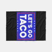タコに行こう 面白い T.a.c.o タコに行こう フリースブランケット (正面(横))