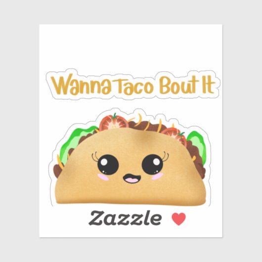 タコに頼む？かわいいタコスかわいい目 シール (シート)