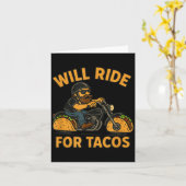 タコのために走る タコ好きサイクリングおもしろギフト カード (黄色い花)