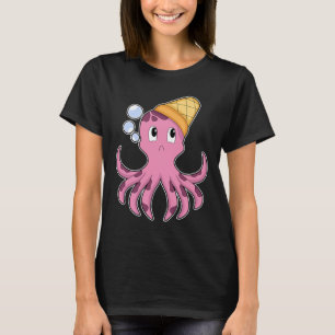 タコのアイスクリームコーン Tシャツ