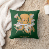 タコのアイロン掛け、雑用に圧倒される。 クッション (ブランケット)