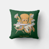 タコのアイロン掛け、雑用に圧倒される。 クッション (正面)