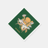 タコのアイロン掛け、雑用に圧倒される。 スタンダードカクテルナプキン (角)