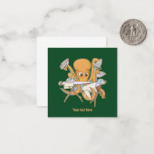 タコのアイロン掛け、雑用に圧倒される。 ノートカード (正面/裏面インサイチュ)