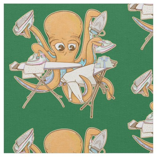 タコのアイロン掛け、雑用に圧倒される。 ファブリック (クローズアップ)