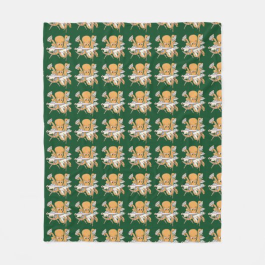 タコのアイロン掛け、雑用に圧倒される。 フリースブランケット (正面)