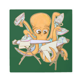 タコのアイロン掛け、雑用に圧倒される。 メタルプリント