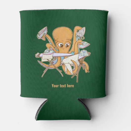 タコのアイロン掛け、雑用に圧倒される。 缶クーラー (正面)