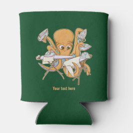 タコのアイロン掛け、雑用に圧倒される。 缶クーラー