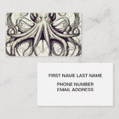 タコのアートワークの名刺海ラバーサーファー 名刺 (正面/裏面)