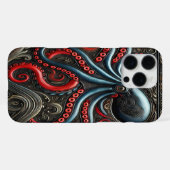 タコのアート：創造鮮やか作品 iPhoneケース (裏面横)