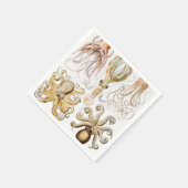 タコのイカ,ガモチョニアby Ernst Haeckel スタンダードカクテルナプキン (角)