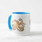 タコのイラストレーション マグカップ (正面左)