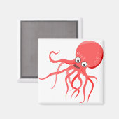 タコのオレンジ色の紅海 マグネット (正面/裏面)