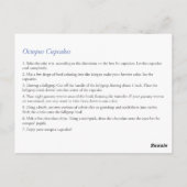 タコのカップケーキ レシピ カード ポストカード (裏面)