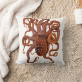 タコのカンガルー属の大西洋の白によって斑点を付けられるタコ クッション (ブランケット)