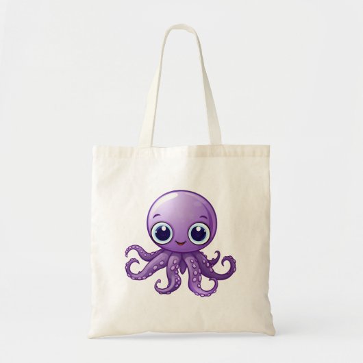 タコのキャラクターイラスト トートバッグ (正面)