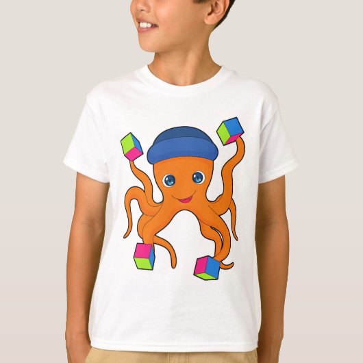 タコのキューブ Tシャツ (正面)