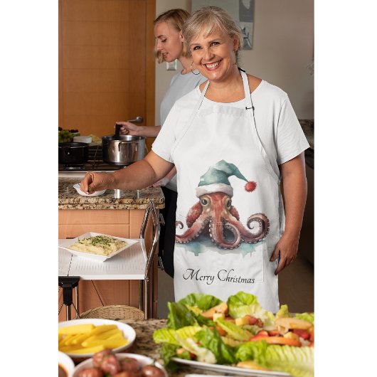 タコのクリスマスの喜カスタムび エプロン