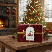 タコのクリスマスの喜カスタムび ギフトタグ