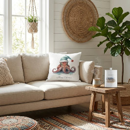 タコのクリスマスの喜カスタムび クッション