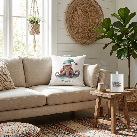 タコのクリスマスの喜カスタムび クッション