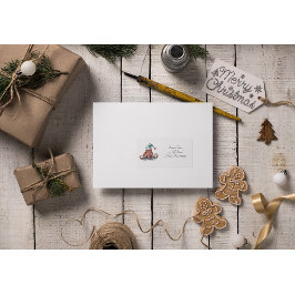 タコのクリスマスの喜カスタムび ラベル