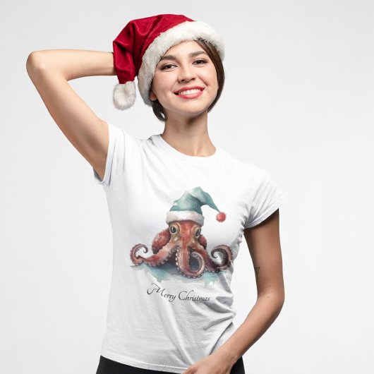 タコのクリスマスの喜カスタムび Tシャツ