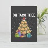 タコのクリスマスツリー 面白い メキシコ料理 クリスマス 招待状 (スタンド正面)