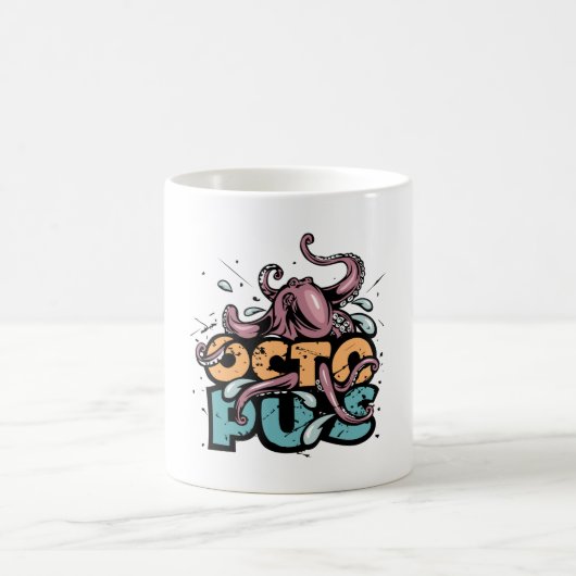 タコのコーヒーマグを飲む コーヒーマグカップ (中央)