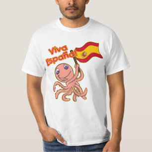 タコのサッカーのTシャツとのVivaエスパーニャ Tシャツ