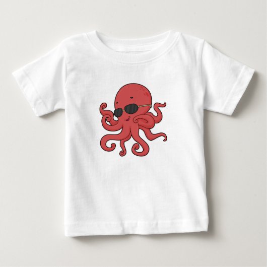 タコのサングラス ベビーTシャツ (正面)