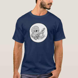 タコのシガーボックスギター演奏 Tシャツ