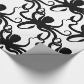 タコのシルエットのThunder_Coveのクラシック ラッピングペーパー (角)