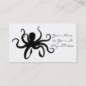 タコのシルエットのThunder_Coveのクラシック 名刺 (正面)