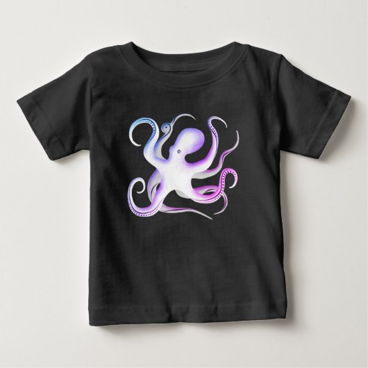 タコのシルエット ベビーTシャツ (正面)