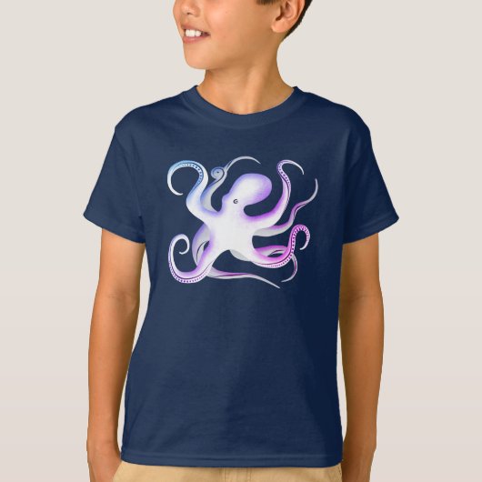 タコのシルエット Tシャツ (正面)