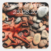 タコのシール スクエアシール (正面)