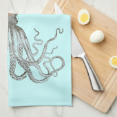 タコのスケッチ キッチンタオル (四つ折り)