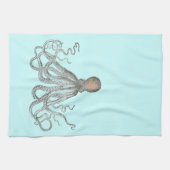 タコのスケッチ キッチンタオル (横)