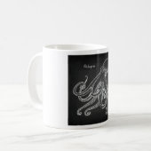 タコのスケッチ コーヒーマグカップ (正面左)