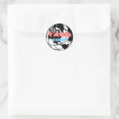 タコのステッカーでスタイルをスパイスアップ ラウンドシール (バッグ)